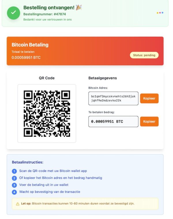 Bitcoin betaling op apotheekdirect.com