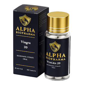 Viagra van Alpha BioPharma voorzijde links