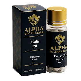 Cialis van Alpha BioPharma voorzijde rechts
