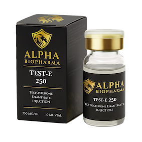 Testosterone Enanthate van Alpha BioPharma voorzijde links