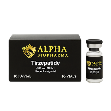 Tirzepatide kit of 10 vials 10 mg Alpha BioPharma front view