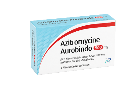 Azitromycine 500 mg Aurobindo voorkant